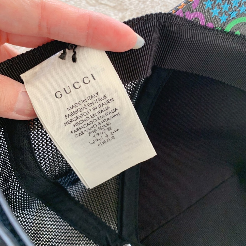 NWT Authentic Gucci Psychedelic Baseball Hat 🧢 Pride M - Picture 10 of 13